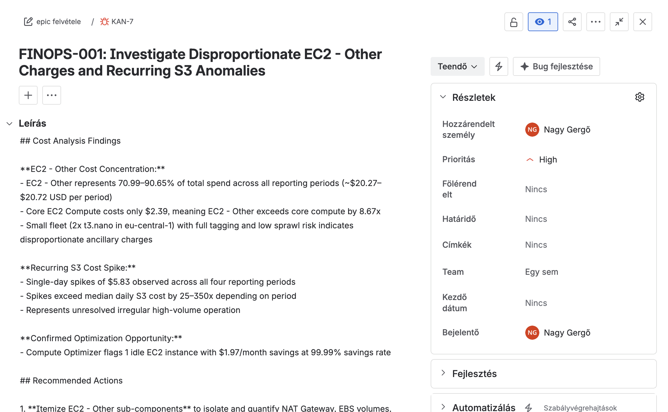 ai-powered-cost-analysis-and-anomaly-detection-on-aws - Finops Jira Ticket