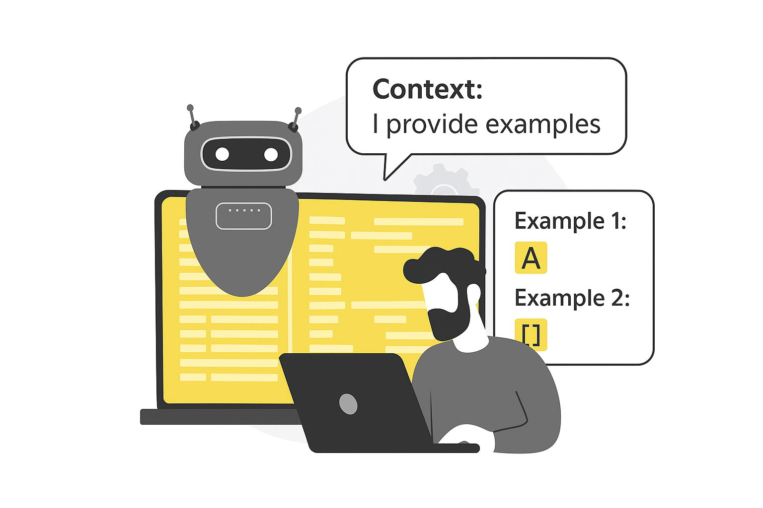 Context and examples — few-shot learning