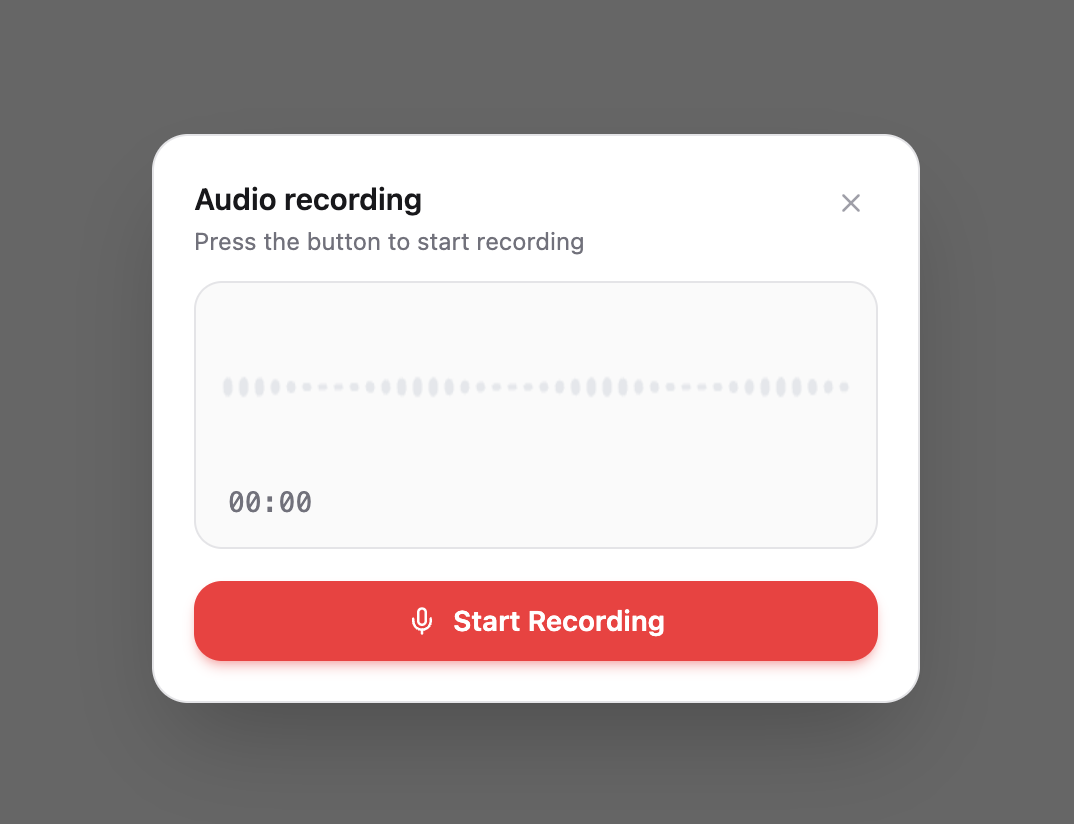 Audio Recording frontend